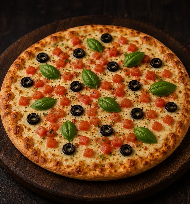 Pizza circular Margarita